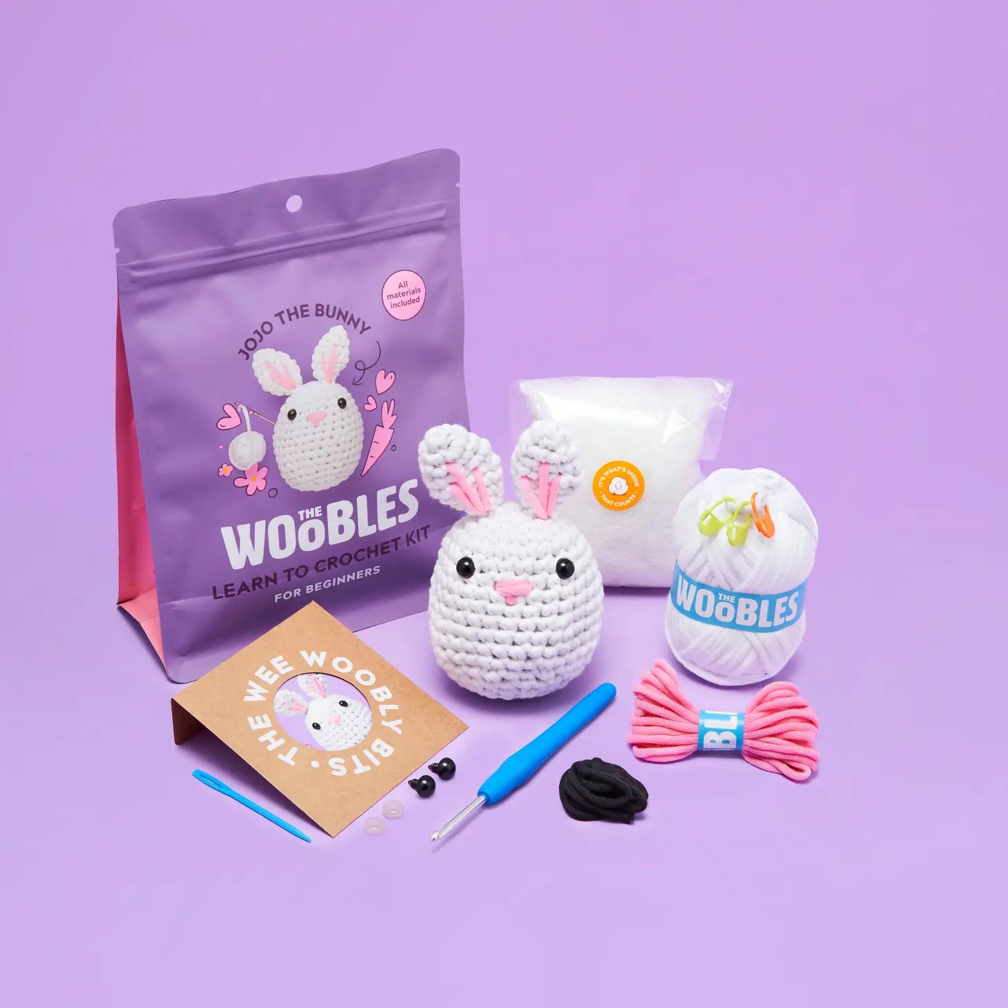 Woobles- Jojo the Bunny Kit – Candy Skein